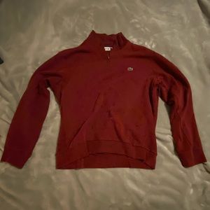 Men's Lacoste Zippered Stand-Up Collar Cotton Sweatshirt